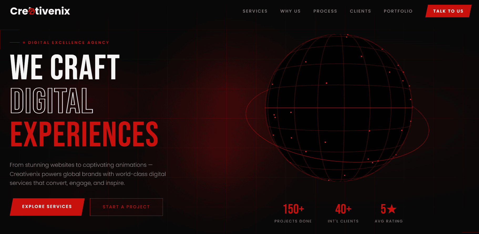 Creativenix: Creative Agency Website with 3D Animations screenshot